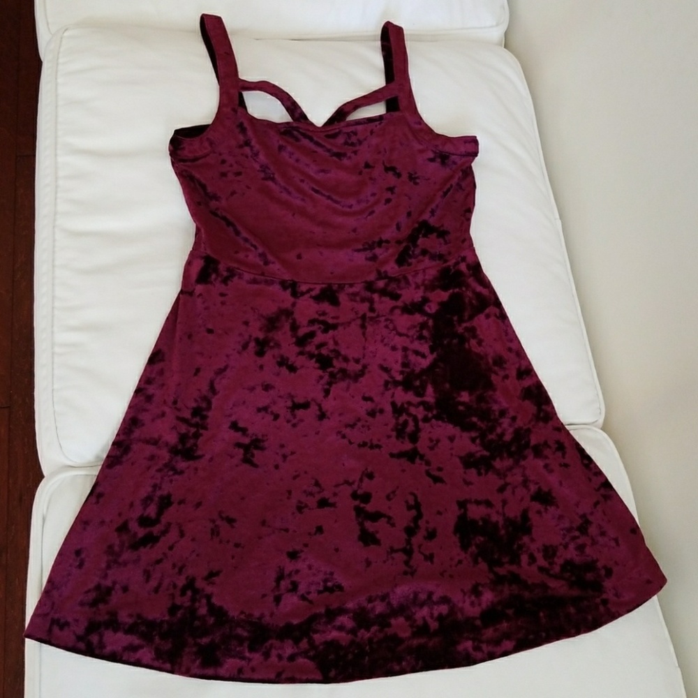 Forever 21 Velvet burgandy mini dress